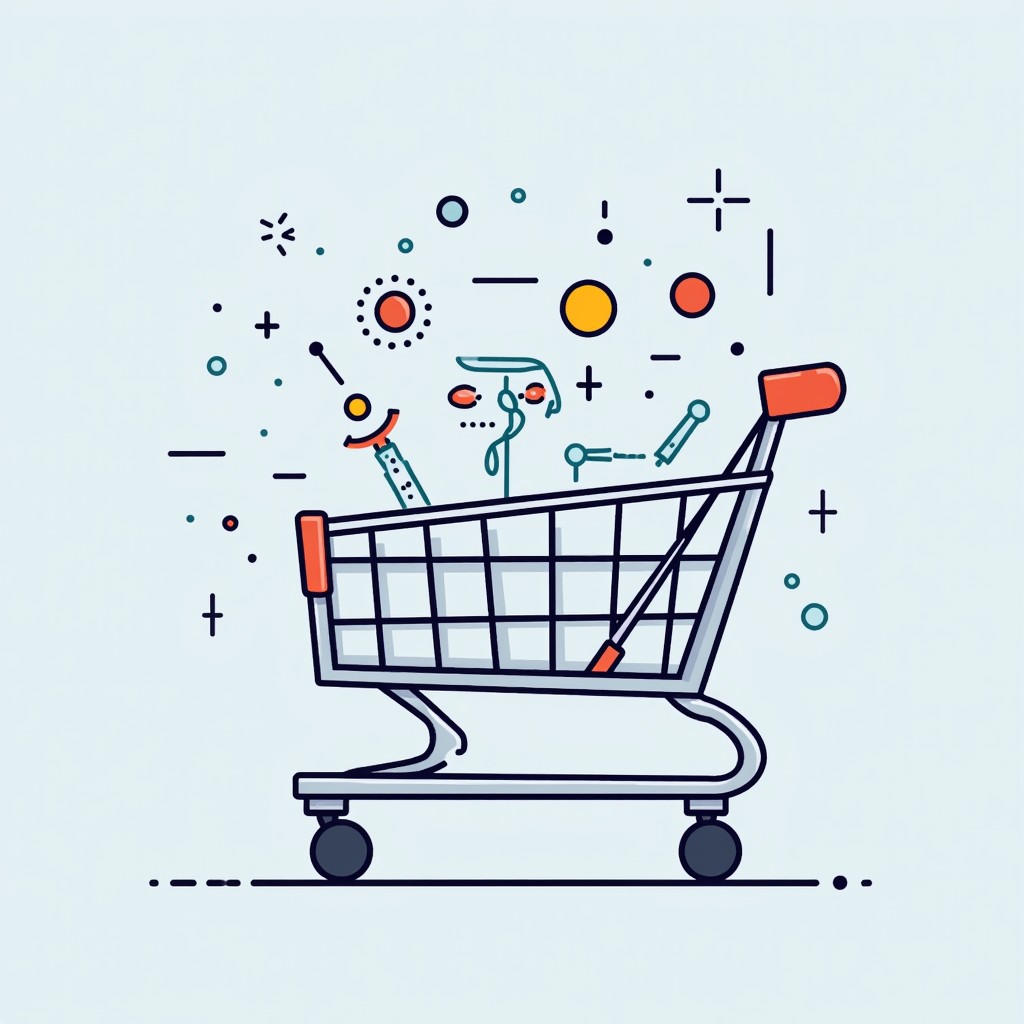 ecommerce-graphic-1 ecommerce graphic with shopping cart