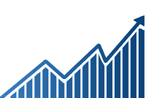 blue chart going up