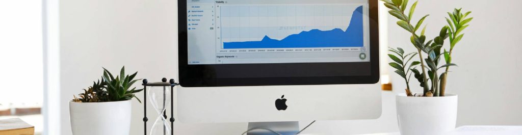office with chart on laptop
