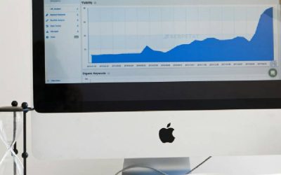 office with chart on laptop
