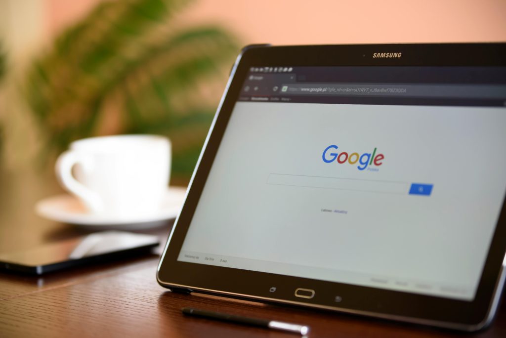Laptop on Google Homepage