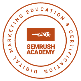 semrush academy digital marketing education and certification badge