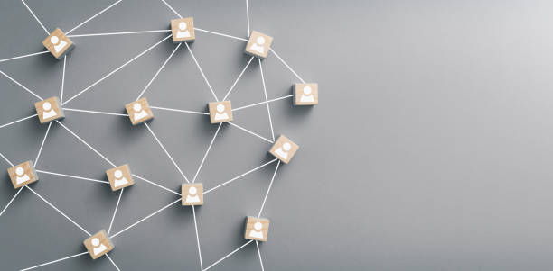 Linking entities. Networking, social media, SNS, internet communication connect concept. Teamwork, network and community abstract.