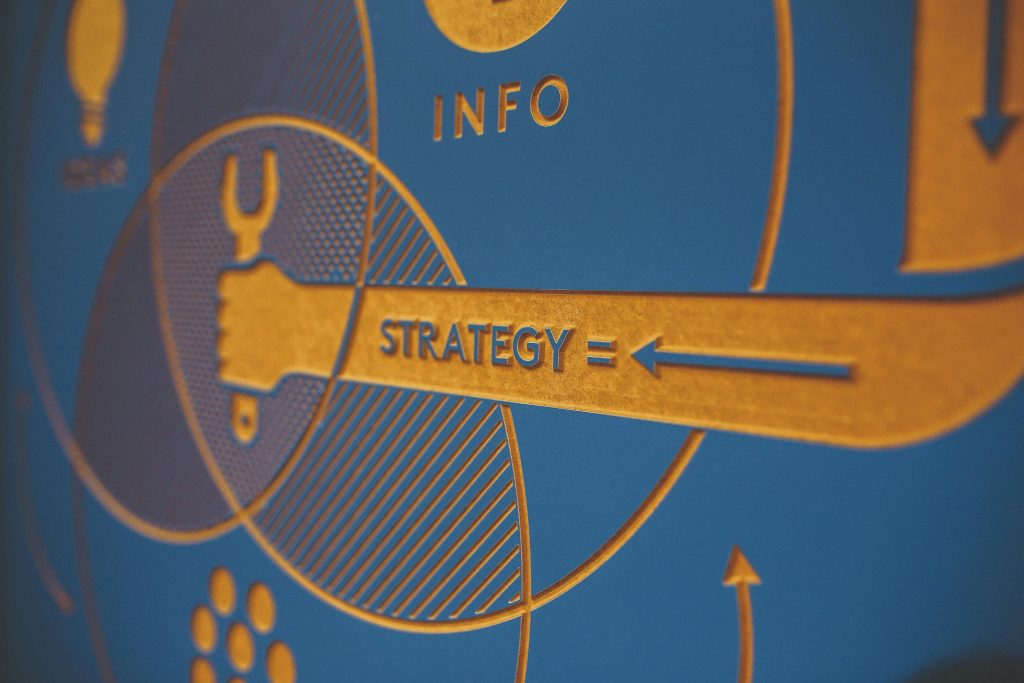 strategy on an arm holding a tool
